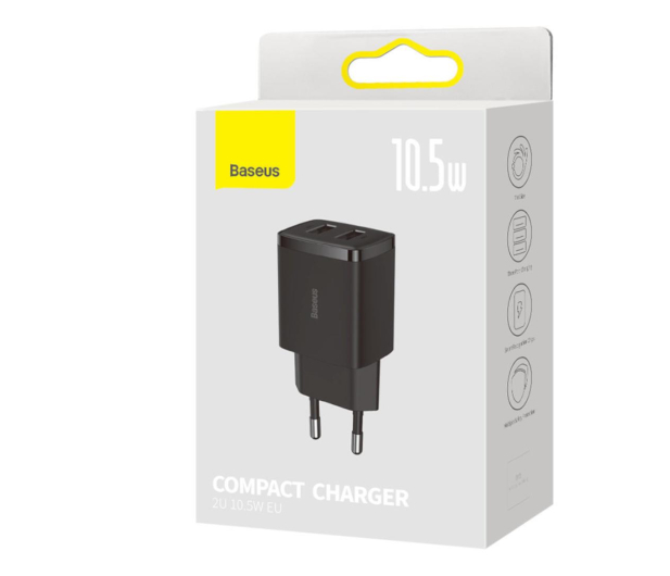 BASEUS Ładowarka sieciowa 2x USB-A 10.5W 2A CCXJ010201 - 1194203 - zdjęcie 3